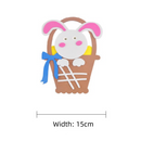 5-Pack rabbit Easter EVA Craft Basket Kit – DIY Creative Art & Craft Supplies for Kids, Perfect for Parent-Child Activities and Holiday Decorations