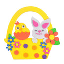 5-Pack The Chick and the Rabbit Easter EVA Craft Basket Kit – DIY Creative Art & Craft Supplies for Kids, Perfect for Parent-Child Activities and Holiday Decorations