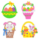 4-Pack Easter EVA Craft Basket Kit – DIY Decorative Set for Kids, Perfect for Holiday Crafts, Classroom Activities & Parent-Child Projects