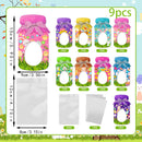 27-Piece Easter Treat Bag Set – 9 Unique Designs, 3 of Each, Jar-Style Candy Bags with Window for Party Favors and Holiday Gifts