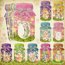 27-Piece Easter Treat Bag Set – 9 Unique Designs, 3 of Each, Jar-Style Candy Bags with Window for Party Favors and Holiday Gifts