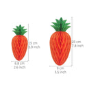 Easter Carrot Honeycomb Decorations – 10-Piece Set with 5 x 15cm and 5 x 20cm Paper Carrots, Hanging Ornaments for Party and Home Decoration
