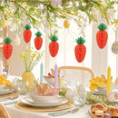 Easter Carrot Honeycomb Decorations – 10-Piece Set of 15cm Paper Carrots, Hanging Ornaments for Party and Home Decoration
