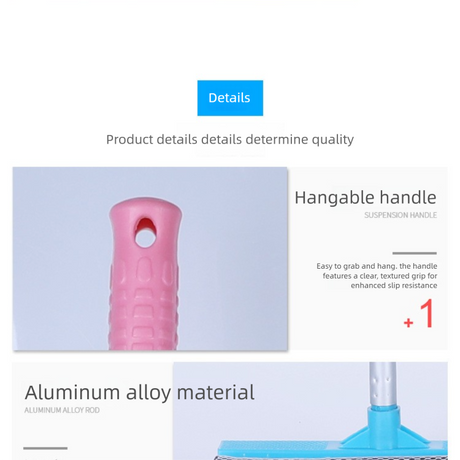 Blue Home Window Cleaner – Adjustable Aluminum Alloy Glass Scraper with Dual-Sided Sponge and Rubber Blade, Easy-to-Use Window Cleaning Tool