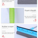 Green Home Window Cleaner – Adjustable Aluminum Alloy Glass Scraper with Dual-Sided Sponge and Rubber Blade, Easy-to-Use Window Cleaning Tool