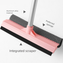 Green Home Window Cleaner – Adjustable Aluminum Alloy Glass Scraper with Dual-Sided Sponge and Rubber Blade, Easy-to-Use Window Cleaning Tool