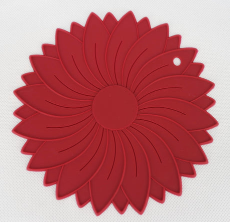 5-Piece Round Flower Silicone Trivet Set – Heat-Resistant, Non-Slip, Dishwasher-Safe Pot Holder for Kitchen Protection and Table Decoration