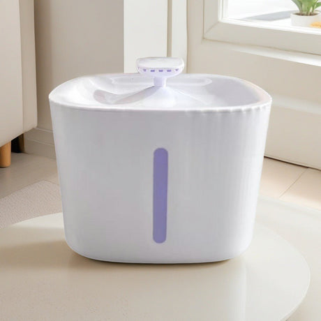 White New Pet Water Fountain – 3L Automatic Circulating Water Dispenser, Quiet Operation, Non-Wet Mouth Design for Cats and Dogs