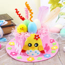 Pink DIY Easter Hat Craft Kit – Kids’ Handmade Decoration Set with Accessories for Easter Parties, School Activities and Home Crafts