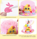 Pink DIY Easter Hat Craft Kit – Kids’ Handmade Decoration Set with Accessories for Easter Parties, School Activities and Home Crafts