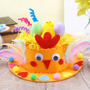 Orange DIY Easter Hat Craft Kit – Kids’ Handmade Decoration Set with Accessories for Easter Parties, School Activities and Home Crafts