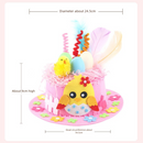Orange DIY Easter Hat Craft Kit – Kids’ Handmade Decoration Set with Accessories for Easter Parties, School Activities and Home Crafts