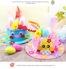 Yellow DIY Easter Hat Craft Kit – Kids’ Handmade Decoration Set with Accessories for Easter Parties, School Activities and Home Crafts