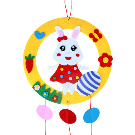 Rabbit 3-Piece Easter Kids Craft Decoration Set – DIY Hanging Ornaments for Preschool Activities and Holiday Fun