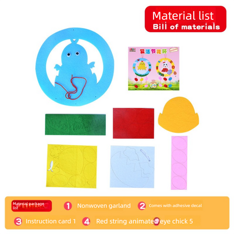 Rabbit 3-Piece Easter Kids Craft Decoration Set – DIY Hanging Ornaments for Preschool Activities and Holiday Fun