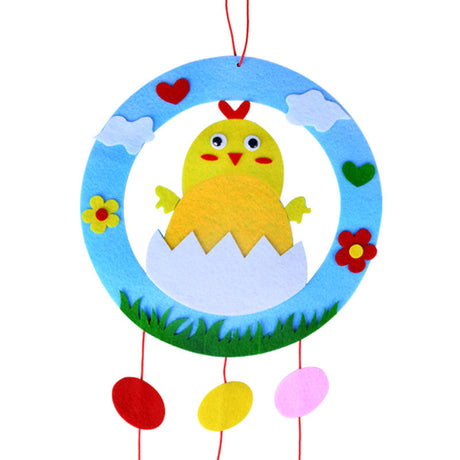 Chickens 3-Piece Easter Kids Craft Decoration Set – DIY Hanging Ornaments for Preschool Activities and Holiday Fun