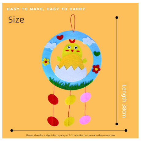 Chickens 3-Piece Easter Kids Craft Decoration Set – DIY Hanging Ornaments for Preschool Activities and Holiday Fun