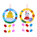 2-Piece Easter Kids Craft Decoration Set – DIY Hanging Ornaments Featuring Bunny and Chick Designs