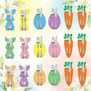 Easter egg 18-Piece Easter Cutlery Holders Set – 3 Identical Sets of 6, Festive Tableware Decor for Holiday Dining and Party Use