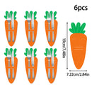 Carrot 18-Piece Easter Cutlery Holders Set – 3 Identical Sets of 6, Festive Tableware Decor for Holiday Dining and Party Use