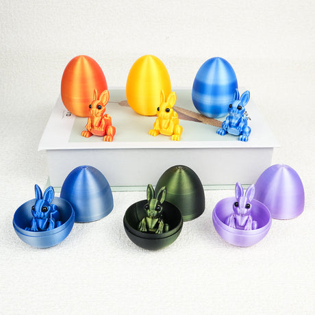 3-Piece Green gradient Easter Surprise Egg Set – Identical Interactive Figurines with Hinged Shell, Collectible Holiday Display Toy