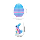 3-Piece Green gradient Easter Surprise Egg Set – Identical Interactive Figurines with Hinged Shell, Collectible Holiday Display Toy
