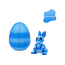 3-Piece Light blue gradient Easter Surprise Egg Set – Identical Interactive Figurines with Hinged Shell, Collectible Holiday Display Toy
