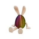 3-Piece Cool and colorful Easter Figurine Set – Identical Poseable Egg-Shaped Toys for Holiday Display and Interactive Play