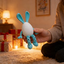 3-Piece Blue-green gradient Easter Figurine Set – Identical Poseable Egg-Shaped Toys for Holiday Display and Interactive Play