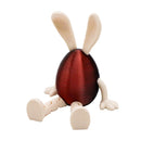 3-Piece Red and black gradient Easter Figurine Set – Identical Poseable Egg-Shaped Toys for Holiday Display and Interactive Play