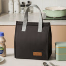 2-Piece Black Vertical Lunch Tote Set – Compact Insulated Meal Bag with Large Capacity and Durable Handle for Daily Use