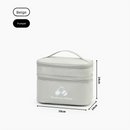 Beige Compact Double-Layer Medicine Storage Case – Portable First Aid Organizer for Home, Travel & Emergency Use