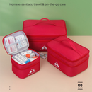 Green Compact Double-Layer Medicine Storage Case – Portable First Aid Organizer for Home, Travel & Emergency Use