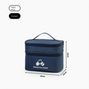Dark blue Compact Double-Layer Medicine Storage Case – Portable First Aid Organizer for Home, Travel & Emergency Use