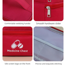 Dark blue Medium Double-Layer Medicine Organizer – Portable First Aid Storage Case with Multiple Compartments for Home & Travel
