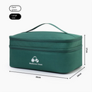 Green Large First Aid Organizer –35×24×17cm Double-Layer Medicine Storage Case for Family & Travel Use