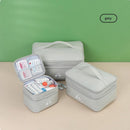 Beige 3-Piece First Aid Organizer Set – Small, Medium & Large Medicine Storage Cases (19/23/35cm) for Home & Travel