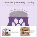 Olive green Pet Grooming Comb – Fine-Toothed Flea Remover with Non-Slip Grip for Cats and Dogs