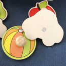 Fish Hand-Grip Puzzle Board – Educational Shape Matching Toy for Early Learning, 14.5cm Square Design