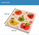 Gifts Hand-Grip Puzzle Board – Educational Shape Matching Toy for Early Learning, 14.5cm Square Design