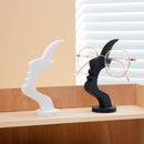 Black and white two pieces Desktop Eyeglass Holder – Minimalist Design for Home or Office, Stable Display Stand with Rounded Base