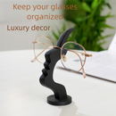 Black and white two pieces Desktop Eyeglass Holder – Minimalist Design for Home or Office, Stable Display Stand with Rounded Base