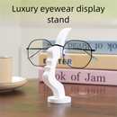 Black and white two pieces Desktop Eyeglass Holder – Minimalist Design for Home or Office, Stable Display Stand with Rounded Base