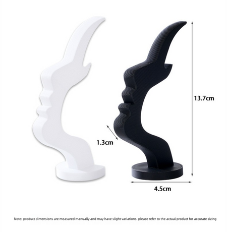 Black and white two pieces Desktop Eyeglass Holder – Minimalist Design for Home or Office, Stable Display Stand with Rounded Base