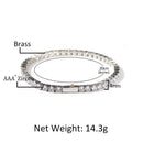 Gold Single-Row Zircon Bracelet – 4mm Wide, Brass Base with Secure Clasp, AAA+ Stones for Everyday Wear