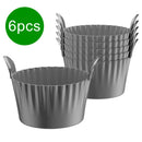 Grey Silicone Egg Poaching Mold – 6-Pack, Heat-Resistant, with Side Handles for Air Fryer, Oven, Microwave and Multi-Cooker Use