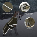 Blue Dog Winter Jacket – Warm, Windproof & Waterproof Pet Coat with Fleece Lining and Reflective Strips for Cold Weather(Size: L)