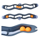 Black Cat Track Ball Toy – Wave-Shaped Wall Mount Puzzle for Indoor Cats, with Rolling Balls and Suction Cups