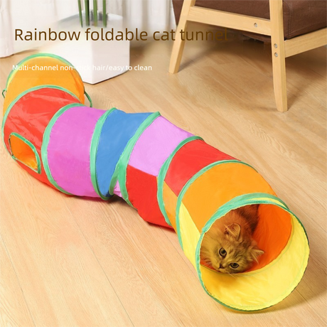 Direct connection type Cat Track Ball Toy – Wave-Shaped Wall Mount Puzzle for Indoor Cats, with Rolling Balls and Suction Cups