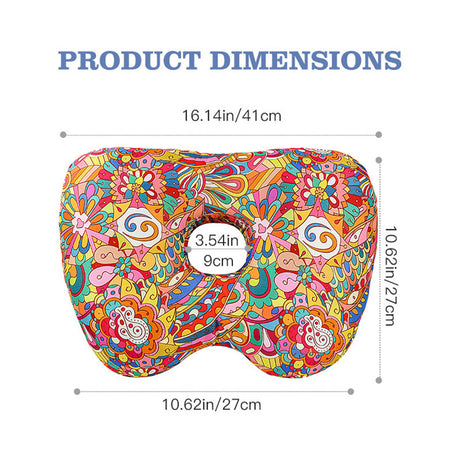 Sunflower Hollow Ear Support Pillow – Adjustable Side Sleep Neck Cushion with PP Cotton Filling and Breathable Fabric